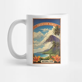 American Samoa National Park USA Vintage Travel Retro Tourism Mug